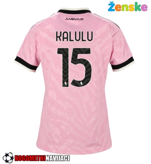 Ženske Nogometnih dresov Juventus Pierre Kalulu #15 Gostujoči 2026-27 Kratki rokavi Ženske Nogometnih dresov Juventus Pierre Kalulu #15 Gostujoči 2026-27 Kratki rokavi